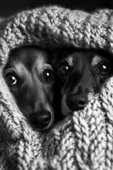 Poster - Dogs Under Blanket