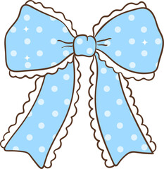 Wall Mural - Coquette Blue Ribbon Bow