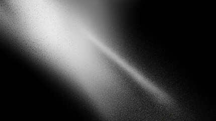 Leinwandbilder - Abstract black and white gradient background with a central light beam, featuring floating dust particles, light spot effects, and cool black and gray tones in a minimalist and artistic design, perfec
