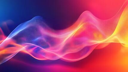 Wall Mural - abstract colorful wave digital art design