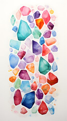 Wall Mural - Digital vintage watercolor stones abstract graphic poster background
