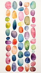 Wall Mural - Digital vintage watercolor stones abstract graphic poster background