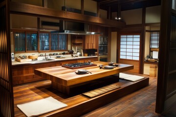 Wall Mural - Modern Japanese Kitchen Dining Room Design