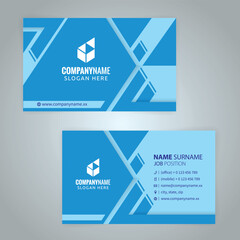 Wall Mural - Set of blue Modern Corporate Business Card Design Templates, vector eps 10