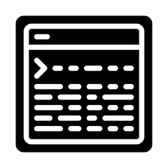 Code Terminal Screen Solid Icon