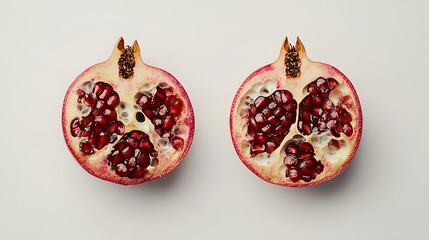 Wall Mural - a pomegranate cut in half