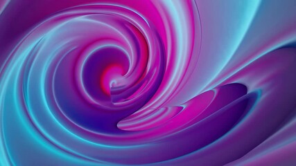 Poster - Abstract vibrant swirl with pink blue gradient, digital art. Futuristic design and color concept