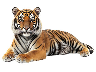 Aufkleber - The tiger is lying down isolated on transparent background