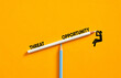 © Cagkan - Businessman balancing threat and opportunity on seesaw made of pencils