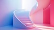 © Abdul - Delight in the imaginative architecture of a surreal interior, featuring curved staircases and round windows that redefine futuristic ecological design
