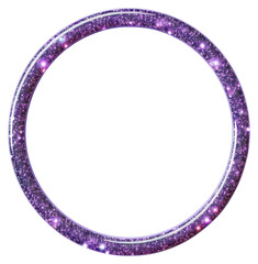 Wall Mural - PNG Frame glitter ellipse shape purple bracelet gemstone.