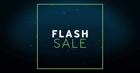 Wall Mural - Image of flash sale text over glowing spots background