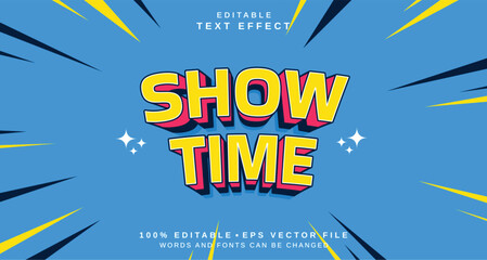 Editable text style effect - Show Time text style theme.
