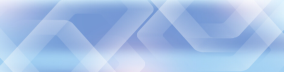Fototapete - Digital futuristic technology concept with hexagons. Digital hexagonal blue abstract background. Geometric stripe line art design for poster, brochure, cover, banner, website, header