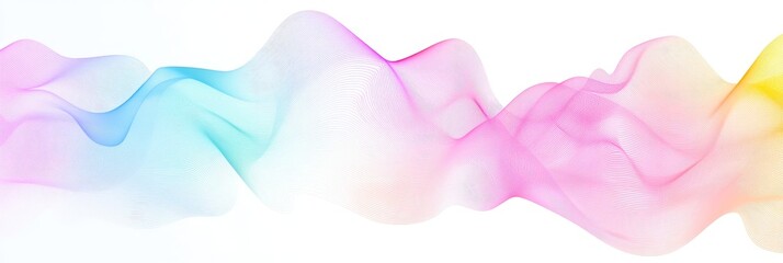 Poster - Pastel rainbow wave abstract background.