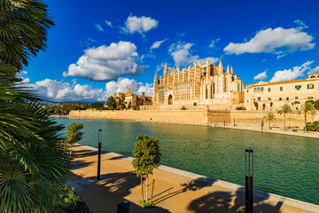 Sticker - Palma de Mallorca, Port Marina Majorca Cathedral 