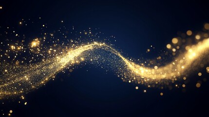 Leinwandbilder - An abstract gold price line chart on a dark blue background with glowing data points and a smooth curve, creating a modern and valuable impression