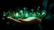 © Ranazain - Sustainable green city in hand with eco-friendly technology and renewable energy concept