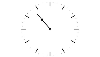 Simple Analog Clock Design Minimalist Timepiece Graphic