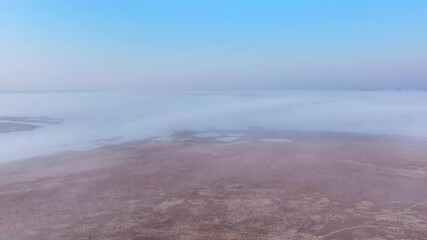 Wall Mural - fog over the river