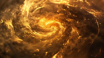 Wall Mural - golden whirlpool. molten metal. abstract gold background.