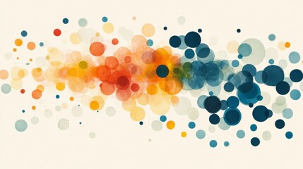 Aufkleber - A bubble chart with multicolored, semi-transparent circles of varying sizes, set against a simple light background, creating a playful, informative visual