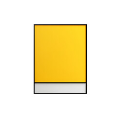 Aufkleber - A Yellow Square Within A Black Frame On A White Wall