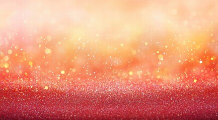 Wall Mural - red glittery background, blurry and dreamy lights, red gradient background, red particles floating