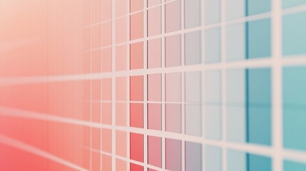 Leinwandbilder - A heatmap graph with gradient color blocks transitioning from cool blues to warm reds, displayed on a white grid for a professional analysis look