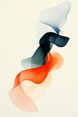 Poster - A dynamic minimalist composition with sharp, flowing lines in contrasting colors, emphasizing modern aesthetics,