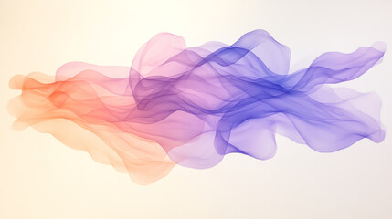 Fototapete - A simplistic yet captivating minimalist artwork featuring smooth flowing lines in soft lavender hues, evoking tranquility and beauty,