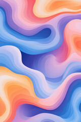 Fototapete - A dynamic abstract pattern of intertwining waves in radiant neon blue and purple gradients, emphasizing fluidity and energy,