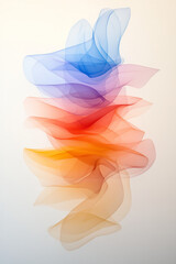 Leinwandbilder - A contemporary abstract design featuring bright lines with gradient transitions, creating a harmonious and energetic visual effect,