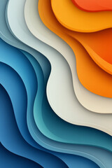 Leinwandbilder - An elegant abstract design with flowing gradient curves accented by vibrant, multicolored lines, enhancing the visual appeal,
