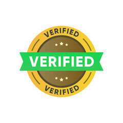 Wall Mural - Verified Badge Stamp vector design