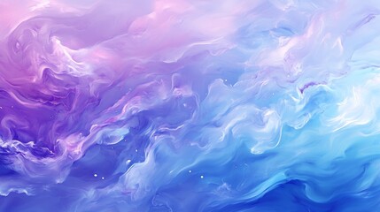 Poster - A smooth gradient abstract background in shades of blue and purple, with soft, flowing transitions and a slight blur effect for a calming visual