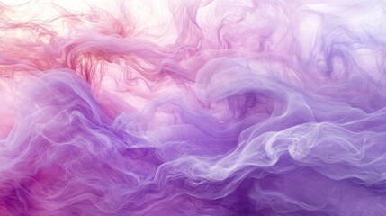 Leinwandbilder - A soothing abstract image of soft, wavy lines in gradient shades of pink and lavender, flowing seamlessly across a light background for a calming effect