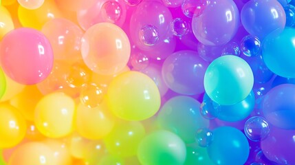 Wall Mural - a vibrant festival balloon gradient background.featuring bright and cheerful colors.highlighting joy