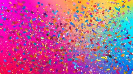 Wall Mural - a vibrant festival confetti gradient background.featuring bright colors and confetti.highlighting ce