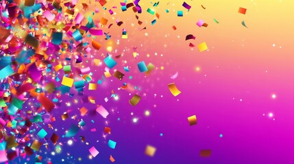 Wall Mural - a vibrant festival confetti gradient background.featuring bright colors and confetti.highlighting ce