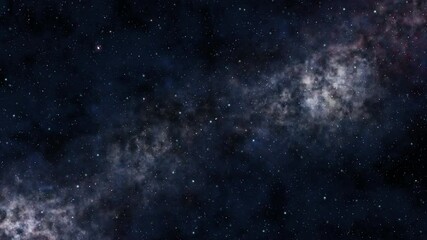 Wall Mural - space travel through nebula star field in milky way galaxy