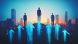 © Teeraphon - abstract professional business team people connection of line from nail node to node on Smart digital cityscap and skyline background , Innovation networking concept