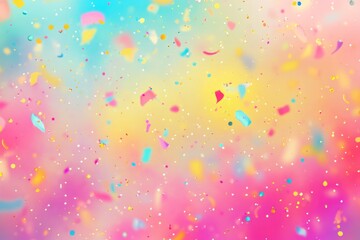 Wall Mural - a vibrant gradient background with carnival confetti colors.featuring bright pinks, yellows, and blu