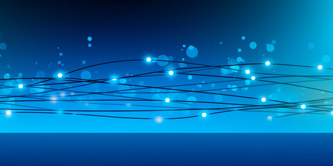 Wall Mural - Abstract Blue Network Background