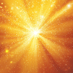 Wall Mural - Golden Light Burst