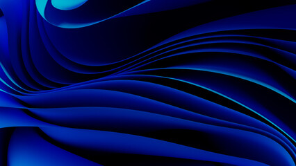 Geometric blue waves create an abstract technological background