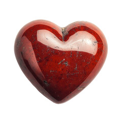 Wall Mural - Beautiful red heart-shaped stone with glossy finish