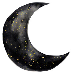 Wall Mural - png black color cute moon astronomy nature night.