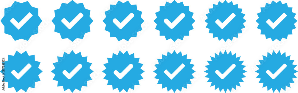 Verified badge profile set. Instagram verified badge. Social media ...
