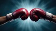 © Goutam - Two Boxing Gloves Facing Each Other Under Dramatic Spotlight